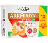 Parapharmacie > Compléments alimentaires > Compléments Alimentaires Vitalité et Défenses immunitaires > Produits pour le Tonus et la Fatigue Arkopharma ArkoRoyal Dynergie Bio Ampoules x 20 + 10