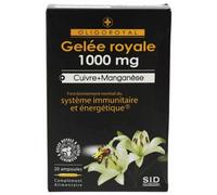 Parapharmacie > Compléments alimentaires > Compléments Alimentaires Vitalité et Défenses immunitaires > Produits de la ruche S.I.D Nutrition Oligoroyal Gelée Royale 1000 mg + Cuivre + Manganèse 20 Amp