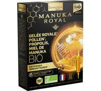 Parapharmacie > Compléments alimentaires > Compléments Alimentaires Vitalité et Défenses immunitaires > Produits de la ruche SANTAROME BIO Manuka Gelée Royale Propolis Ampoules x 20 - Produits de la r