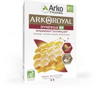 Parapharmacie > Compléments alimentaires > Compléments Alimentaires Vitalité et Défenses immunitaires > Produits pour le Tonus et la Fatigue Arkoroyal Dynergie Bio Ampoules 20 x 10 ml - Tonus et fatig