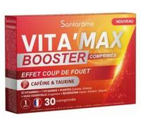 Parapharmacie > Compléments alimentaires > Compléments Alimentaires Vitalité et Défenses immunitaires > Produits pour le Tonus et la Fatigue Santarome Vita-Max Booster Comprimés x 30