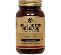 Solgar Huile de foie de morue (Vitamine A & D) - 100 Softgels