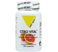 Parapharmacie > Compléments alimentaires > Compléments Alimentaires Vitalité et Défenses immunitaires > Vitamines C et acérola Vitall + Citro Vital x 100 - Vitamines C et acérola - Pharmacie en ligne