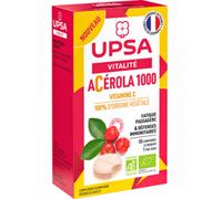 Acérola 1000 BIO UPSA - 30 comprimés à croquer Adulte Complément alimentaire, goût fruits rouges Fatigue passagère et défenses immunitaires Comprimé(S) À Croquer pc(s)