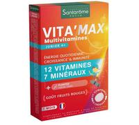 Parapharmacie > Compléments alimentaires > Compléments Alimentaires Vitalité et Défenses immunitaires > Vitamines enfants Santarome Vita'Max Junior Comprimés x 30 - Vitamines enfants - Pharmacie en li