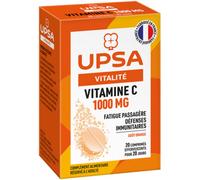 Parapharmacie > Compléments alimentaires > Compléments Alimentaires Vitalité et Défenses immunitaires > Vitamines C et acérola UPSA Vitamine C 1000 mg Comprimés Effervescents x 20 - Vitamines C et acé
