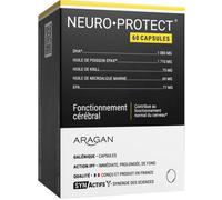 ARAGAN - Synactifs - NeuroProtect - Complément Alimentaire Fonctionnement Cérébral - Huile de Poisson et Huile de Krill - Riche en Oméga 3-60 capsules - 1 à 2 mois de prise - Fabriqué en France