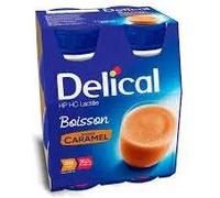 Delical HP HC Boisson Lactée Saveur Caramel Bouteilles 4x200ml