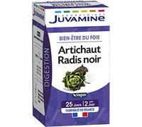 JUVAMINE - Artichaut et Radis Noir - Bien-être du Foie - Contribue au bon Fonctionnement du Système Digestif et Hépatique - 50 Gélules d'origine végétale - Programme de 25 jours