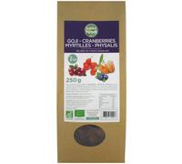 Exopharm Mélange 4 Super Fruits Bio Cranberries Goji Physalis Myrtilles Sachet 250g