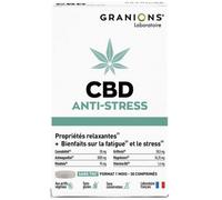 Parapharmacie > Compléments alimentaires Granions CBD anti-stress x 30 comprimés - Compléments alimentaires - Pharmacie en ligne LaSante.net