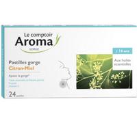 LE COMPTOIR AROMA Pastilles gorge Citron - Miel Boite de 24