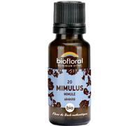 BIOFLORAL - 20 Mimulus, Mimule BIO - Sérénité - Fleur de Bach Authentique - 470 Granules - Sans Alcool