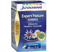 Juvamine Détente Expert'Nature Sommeil Mélatonine Passiflore Camomille 60 Gélules
