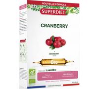 Superdiet Cranberry Canneberge Bio 20 ampoules de 15ml
