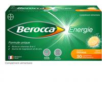 Parapharmacie > Compléments alimentaires > Vitalité - Défenses immunitaires Berocca Energie Orange Vitamine B et C, magnésium et Zinc Comprimés effervescents x 30
