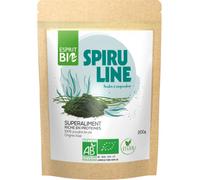 ESPRIT BIO - POUDRE DE SPIRULINE BIO 200g - Superaliment - Protéines - Mélanger en Sauces ou Boissons - 100% Bio et Vegan