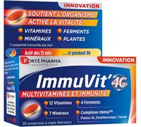 Forté Pharma Immuvit'4G Multivitamines Energie Immunité Vitamine C 30 comprimés