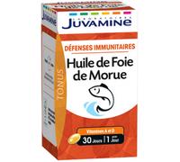 Parapharmacie > Compléments alimentaires > Vitalité - Défenses immunitaires Juvamine Huile de Foie de Morue Capsules x 30 - Vitalité - Défenses immunitaires - Pharmacie en ligne LaSante.net