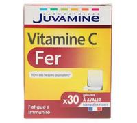 Juvamine Fer + Vitamine C Fatigue Et Immunité 30 Gélules À Avaler