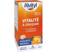 Parapharmacie > Compléments alimentaires > Vitalité - Défenses immunitaires > Multivitamines Alvityl Vitalité Comprimés à Croquer Parfum Orange x 30 - Multivitamines - Pharmacie en ligne LaSante.net