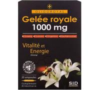 Parapharmacie > Compléments alimentaires > Vitalité - Défenses immunitaires > Produits de la ruche S.I.D Nutrition Oligoroyal Gelée Royale 1000 mg Vitalité et Énergie 20 Ampoules - Produits de la ruch