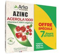 Parapharmacie > Compléments alimentaires > Vitalité - Défenses immunitaires > Vitamines C et acérola Arkopharma Azinc Naturel Acérola 1000 2 x 30 Comprimés - Vitamines C et acérola - Pharmacie en lign