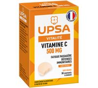 Vitamine C UPSA 500 mg - 30 comprimés à croquer Adulte & Enfant dès 10 ans Complément alimentaire sans sucres, goût orange Fatigue passagère et défenses immunitaires comprimé(s) 15 pc(s)