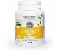 Nat&Form Vitamine D3+Zn 60caps