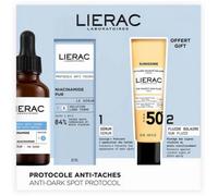 Lierac Protocole Sérum Anti-Taches Niacinamide Pur 30 ml + Sunissime Le Fluide Velouté Solaire Visage SPF50+ 25 ml Offert - Coffret 2 produits