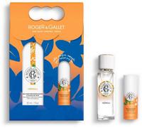 Roger & Gallet - Coffret cadeau Eau Parfumée Bienfaisante Néroli 30ml et Parfum Solide - Cadeau Femme - Senteur Florale et Relaxante aux Notes Douces et Apaisantes