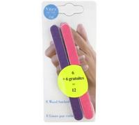 Parapharmacie en ligne > Beauté & Soins > Produits de Soins Corps > Produits de Soins Des Mains Vitry Limes à Ongles sur Bois 12 cm - Couleur : Violet et Rose x 12
