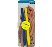 Parapharmacie en ligne > Beauté & Soins > Produits de soins du corps > Produits pour ongles et coutellerie Vitry 12 Limes à Ongles sur Bois 17 cm - Couleur : Bleu et Jaune
