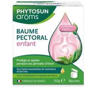 Parapharmacie en ligne > Beauté & Soins > Produits de soins du corps > Soins apaisants Phytosun Arôms Baume Pectoral Enfant 60 g