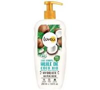Lovea Lait Corps Huile de Coco Bio – Hydrate & adoucit – Peaux sèches – 250 ml