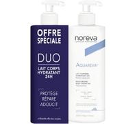 Noreva Lait corporel hydratant 24H – Peaux sensibles et sèches – 2 x 400 ml