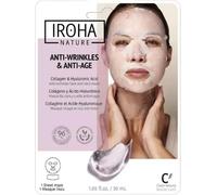 Iroha Nature Masque visage et cou en coton – Collagène anti-âge – 30 ml