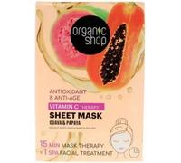 Parapharmacie en ligne > Beauté & Soins > Produits de soins du visage > Masques visage Organic Shop Masque Papier Antioxydant & Anti-Âge Goyave & Papaye Masque 25 g