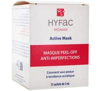 Parapharmacie en ligne > Beauté & Soins > Produits de soins du visage > Soins contre l'acné et les imperfections Hyfac Woman Active Mask Masque Peel-Off Anti-Imperfections Sachets x 15