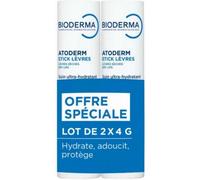 Parapharmacie en ligne > Beauté & Soins > Produits de soins du visage > Soins des lèvres Bioderma Atoderm Stick à Lèvres x 2