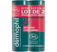 Dermophil Indien Stick Réparation Lèvres Abîmées Bio – Lot 2 x 4 g