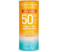 Parapharmacie en ligne > Beauté & Soins > Produits solaires > Produits de protection solaire Respectueuse Stick Solaire SPF50 18 g