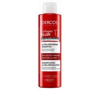 Vichy, Dercos, Shampooing Ultra-Réparateur Collagen 17, Anti-Casse & Réparation Totale, Fibre Renforcée, Volume & Souplesse des Cheveux, 200 ml