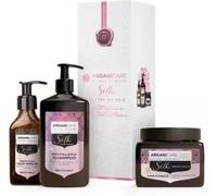 Parapharmacie en ligne > Beauté & Soins > Soins des cheveux > Shampooings > Shampooings pour cheveux secs, abîmés et cassants Arganicare Coffret Trio Lissant & Brillance Protéine de Soie