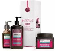 Parapharmacie en ligne > Beauté & Soins > Soins des cheveux > Shampooings > Shampooings pour cheveux secs, abîmés et cassants Arganicare Coffret Trio Réparateur Kératine