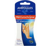 Parapharmacie en ligne > Beauté & Soins > Soins des Pieds Mercurochrome Pansements Kit Ampoules 3 Formats 5 Pansements - Pieds - Pharmacie en ligne LaSante.net