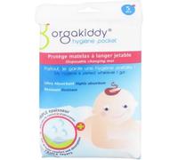 Orgakiddy – Protège-matelas à langer jetable blanc – 5 unités