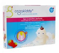 Orgakiddy Hygiène Pocket Sac à Couches Parfumé Fraise 50 unités