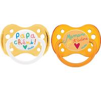 Parapharmacie en ligne > Bébé & Maman > Accessoires bébé > Sucettes et attache-sucettes Dodie Sucette Anatomique Silicone Maman Je t'Adore Orange Translucide + 6mois A15