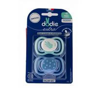 Dodie Extra Sucette Anatomique +6M F3 Fine Bleu 2 uts